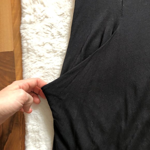 Betabrand sweatshirt long sleeve silk blend dress with pockets - Picture 7 of 10